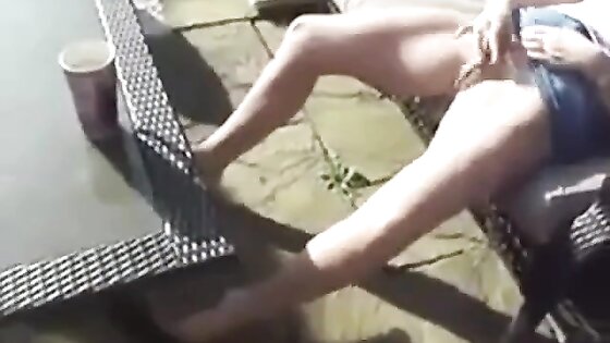 woman caught masturbating in the garden