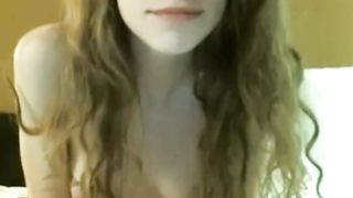 Cute girl on webcam
