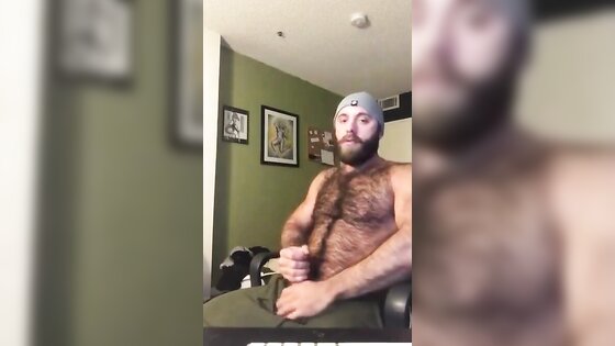 Hairy Lumberjack Shows Off his Cock ( No Cum )