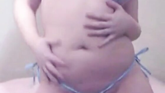 Sexy Blonde Chubby Teen shows All