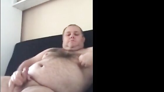 Chub bear handjob and cum