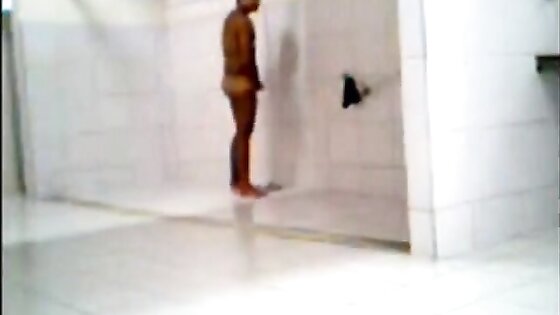 caught a guy turned on in gym shower