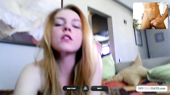 Blonde teen making big cocks explode on webcam video-chat