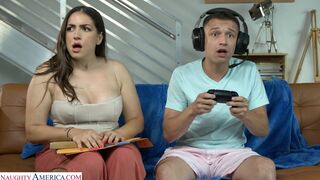 Busty Hot Tutor Gets Creampied By Gamer Guy