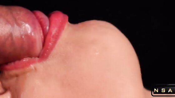 CLOSE UP Tongue and Lips BLOWJOB BEST
