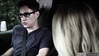 Driving instructor fucks a teen outdoors