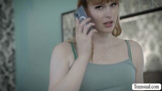 Redhead Tgirl Lianna gets analed by bf