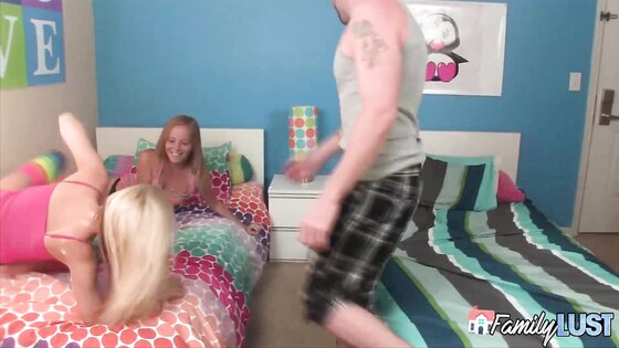 Step Daughters Hope and Alyssa IMPALED by Daddy