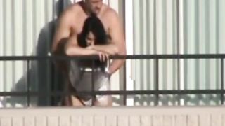 couple fucks on hotel balcony