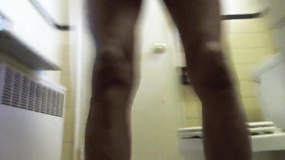 Bathroom in thong