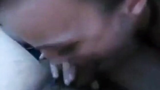 Blonde girl sucks cock in the car but doesnt like the taste