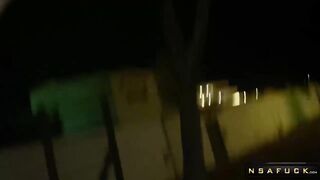 ANAL PUBLIC FUCK IN SPANISH STREETS then we Sneak into a Pool to Finish