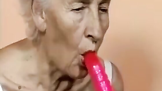 Hairy Granny Tries Fucking Machine