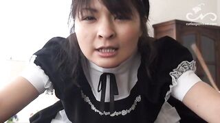 Japanese Maid Caning By The Lady Boss