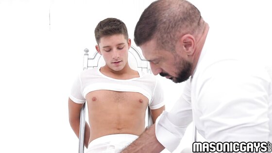 Marco Napoli jerk his new human toy until he cum
