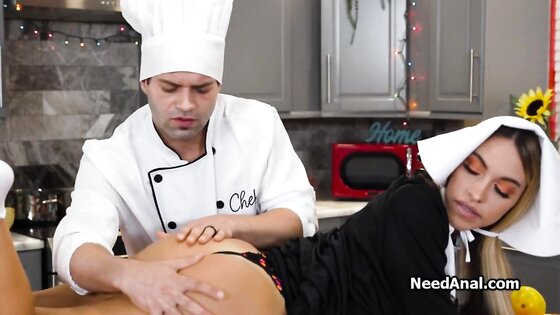 Oily dinner table anal with chef Nick