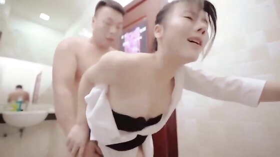 Hairy Young Chinese Fucked In Bathroom