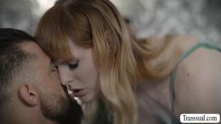 Redhead TS babe Lianna Lawson lets Alpha Wolfe fuck her ass