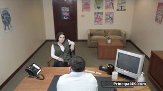 Head teacher hammers fine milf pussy on desk