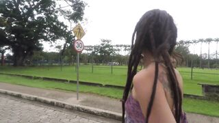 DH 03 - Naughty plays with her ass in a public park! - 1080p