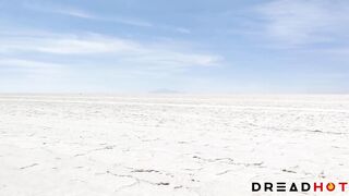 DH 34 - Two cumshots in the mouth in public on the biggest salt flat in the world