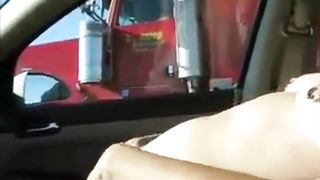 wives flashing truckers 2
