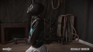 Slender Brunette Slave Tied And Fucked