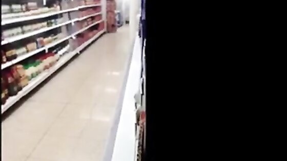 hot girl in supermarket