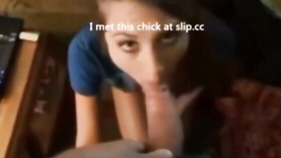Facial Amateur Tattooed Babe in POV Blowjob Video