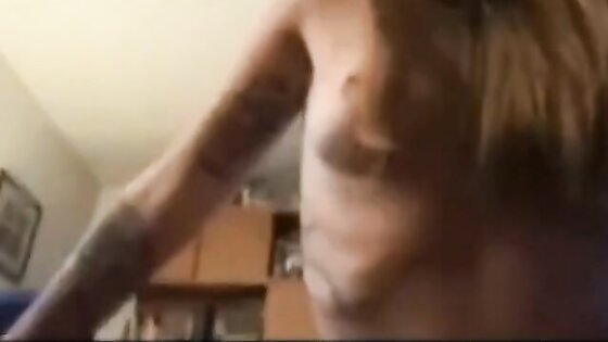 Facial Amateur Tattooed Babe in POV Blowjob Video