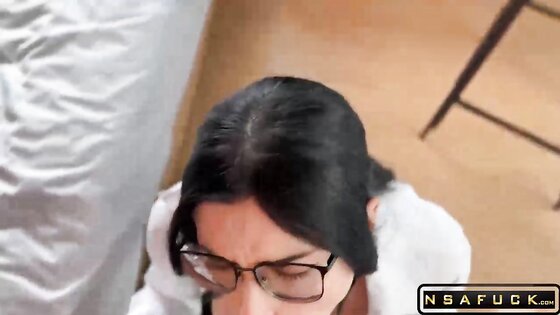 Horny Secretary Sucks and Fucks Bosss Di