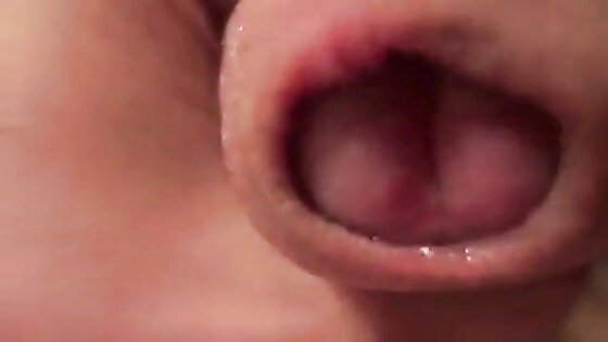 Uncut Foreskin Gaming Closeup with Cum