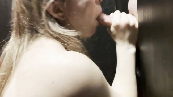 Double Glory Hole Fun for Cock-Hungry Girl