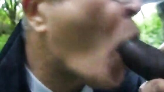 Sucking Black Cock Outdoors
