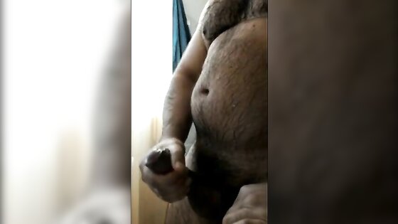 Big Thick Chubby Bear Bathroom Jerk & Cum