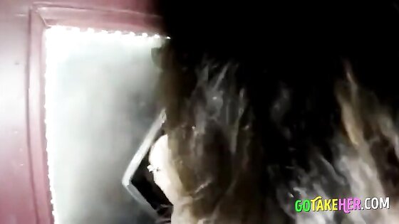 Gloryhole Brunette Takes on Multiple Cocks in a Kinky Adventure