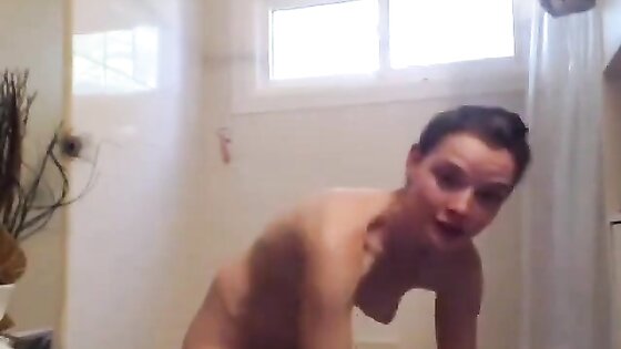 Babysitter Brunette Teen Gets Pussy Licked in Bathroom