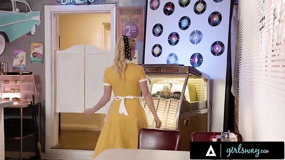 Hairy Blonde And Brunette Special Diner