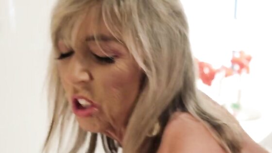 Blonde Granny Lacey West Deep Anal