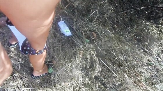 Stepson Walks on Beach as Stepdad Anal Fucks Mom in Bushes