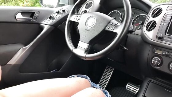 Public Parking Lot Blowjob and Cum Swallow by a Naughty Amateur