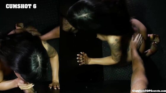 TEN gloryhole cumshots drained in a row!