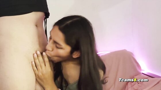 Femboy got her dick sucked by sissy trap