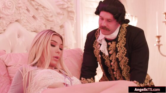 Shemale princess gets analed by servants