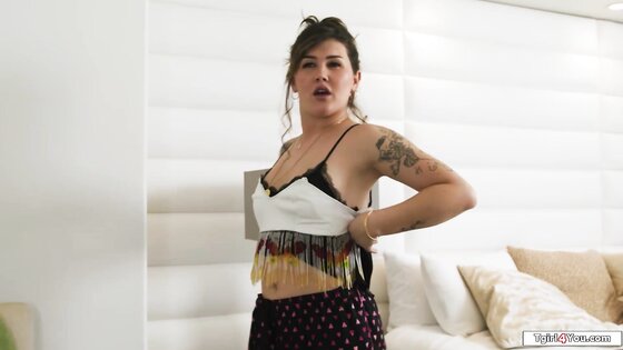Big tits shemale anal rides with a boner