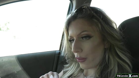 Big tits trans hitchhiker wants to fuck