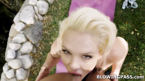 Big tits milf tips trainer with blowjob