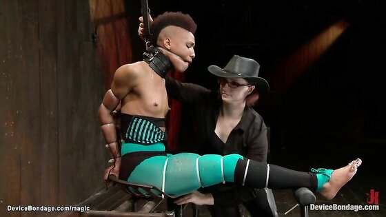 Mean Mistres Plays Ebony Female Slave