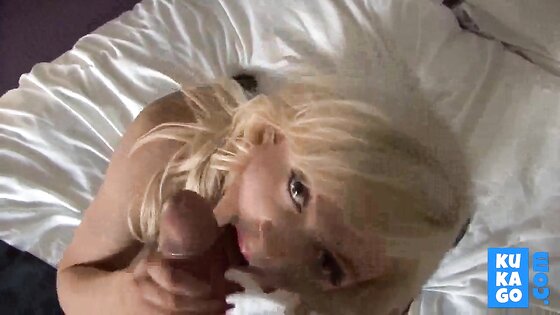 Sexy British Blonde takes a nice mouthful of Cum