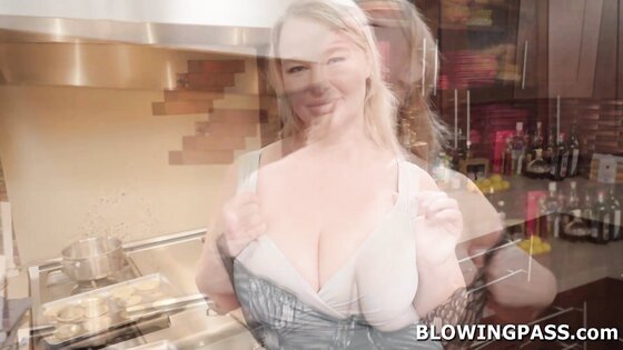 Stepmom secretly giving stepson blowjob